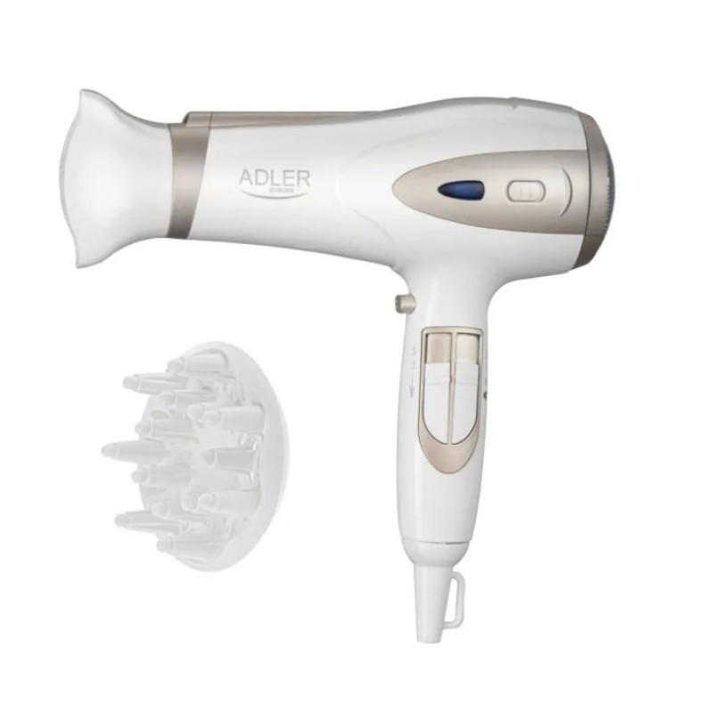 Фен ADLER AD-2248 white champagne (дифузор)