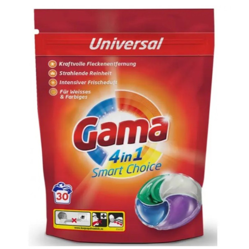 Прал.капсули Gama Cleaning Power універсал (30 шт) Іспанія