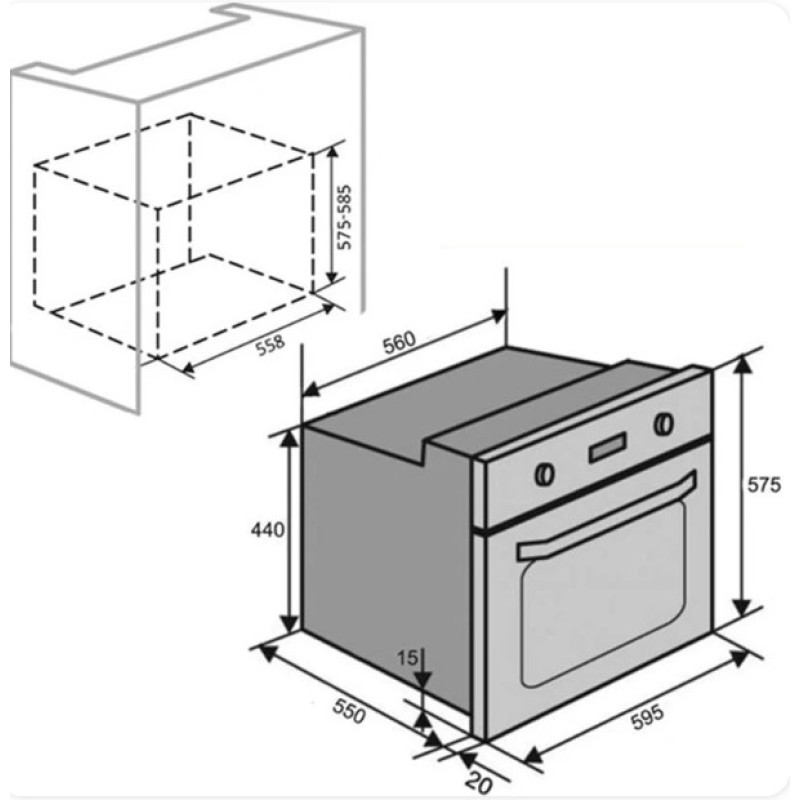 Духова шафа KUMTEL EKO B66-SF2 (DDT) WHITE