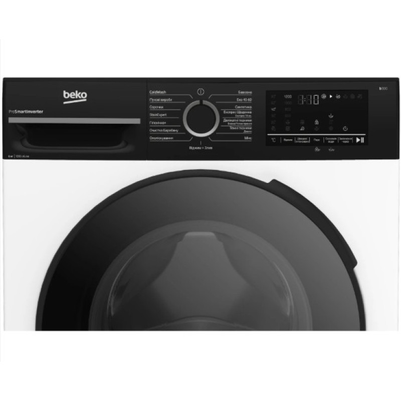 Пральна машина Beko BM3WFU46215WPBB2 (6 кг, інвертор, чорн. люк)
