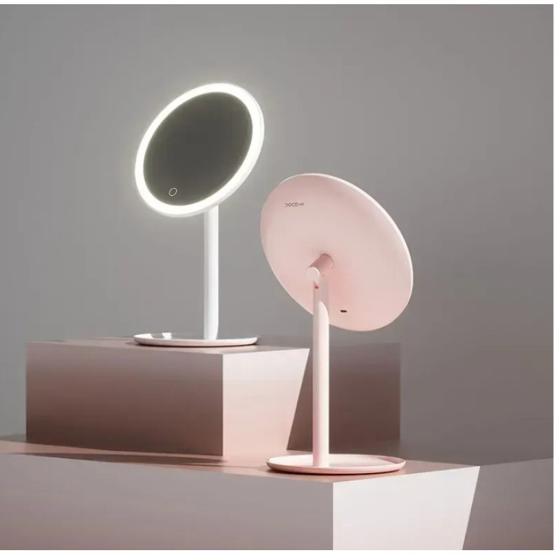 Дзеркало косметичне Xiaomi DOCO LED Beauty Sunlight Small Mirror Standard Edition Simple White