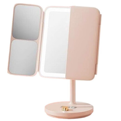 Дзеркало косметичне Xiaomi Jordan&Judy LED table folding cosmetic mirror Pink (NV536)