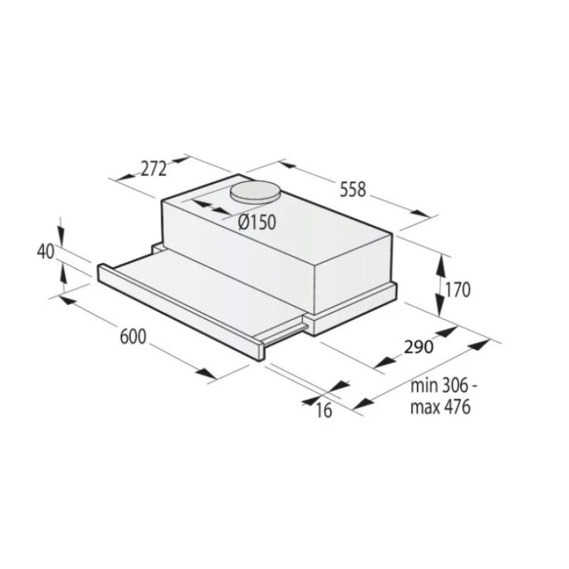 Витяжка Gorenje TH62E4BG (телескопічна)
