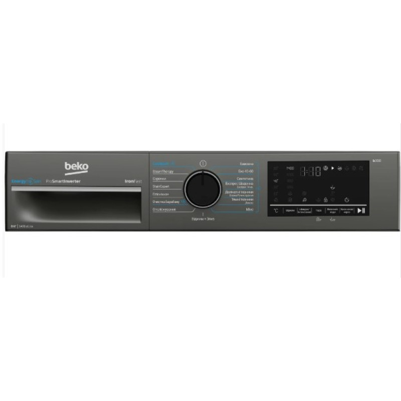 Пральна машина Beko BM3WFU48415MGB2 (графіт,8 кг,1400 об, інвертор, пар,)