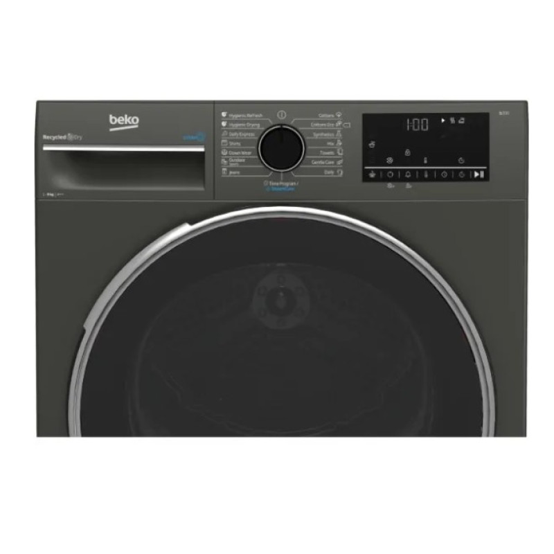 Сушильна машина BEKO B3T68239MG сірий (8 кг,тепл.насос)
