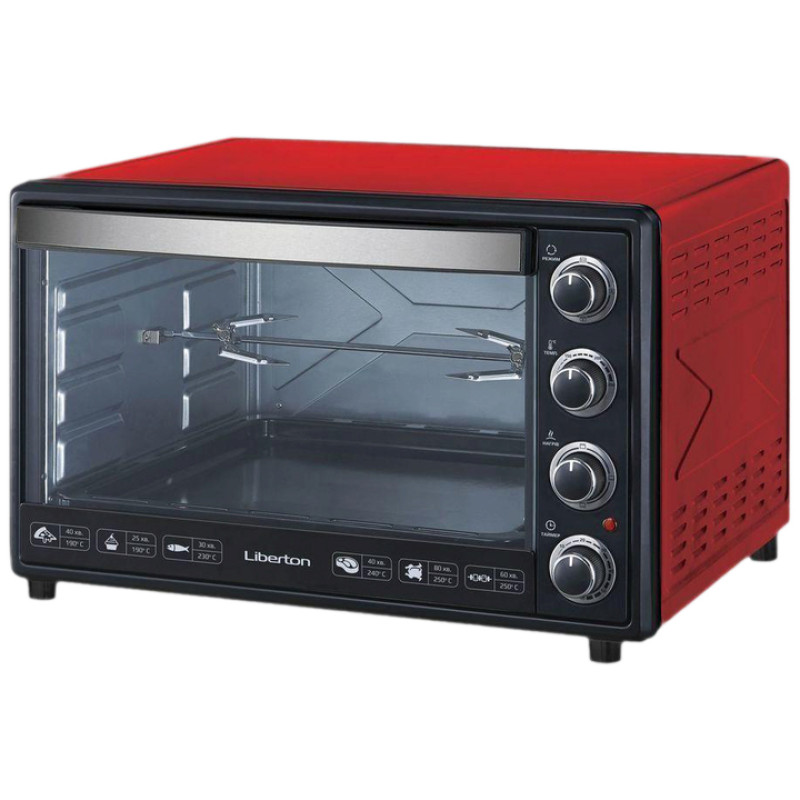 Духовка Liberton LEO-650 Red (65л, конвекція)