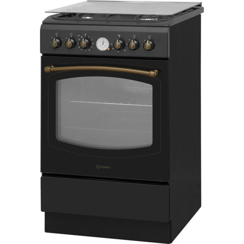 Плита комбінована Indesit IS5G8MHA/E (ретро, антацит)