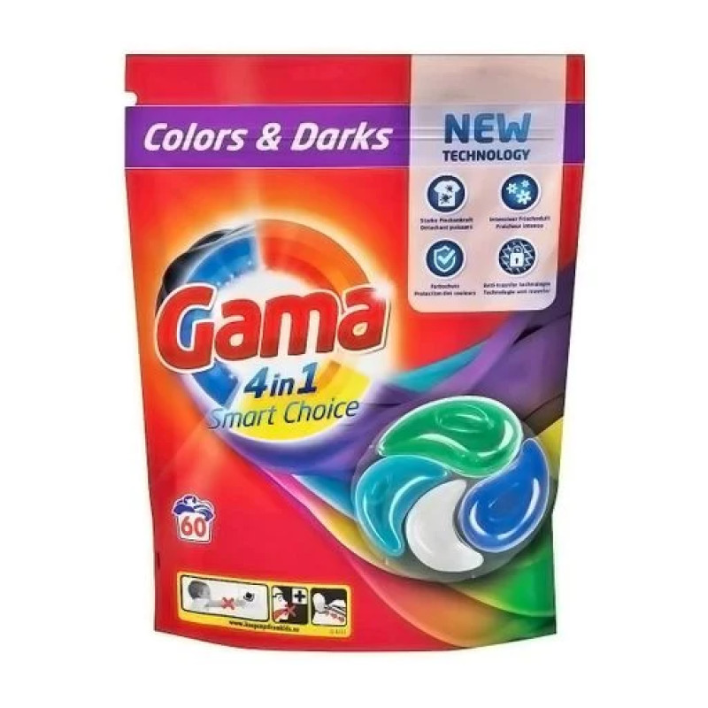 Прал.капсули Gama Colors&Darks 4в1 (60 шт) Іспанія