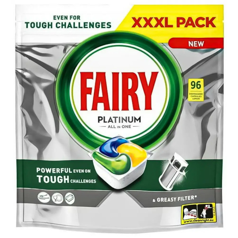 Таблетки для посуд. машин FAIRY Platinum ALL IN ONE (96 шт)