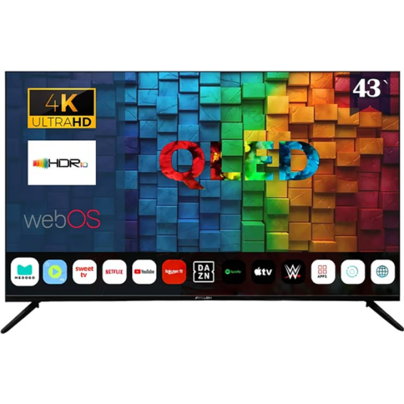 Телевізор AVALON B43MQA800 BLACK (Smart TV,WebOS2.2,QLED,4K)