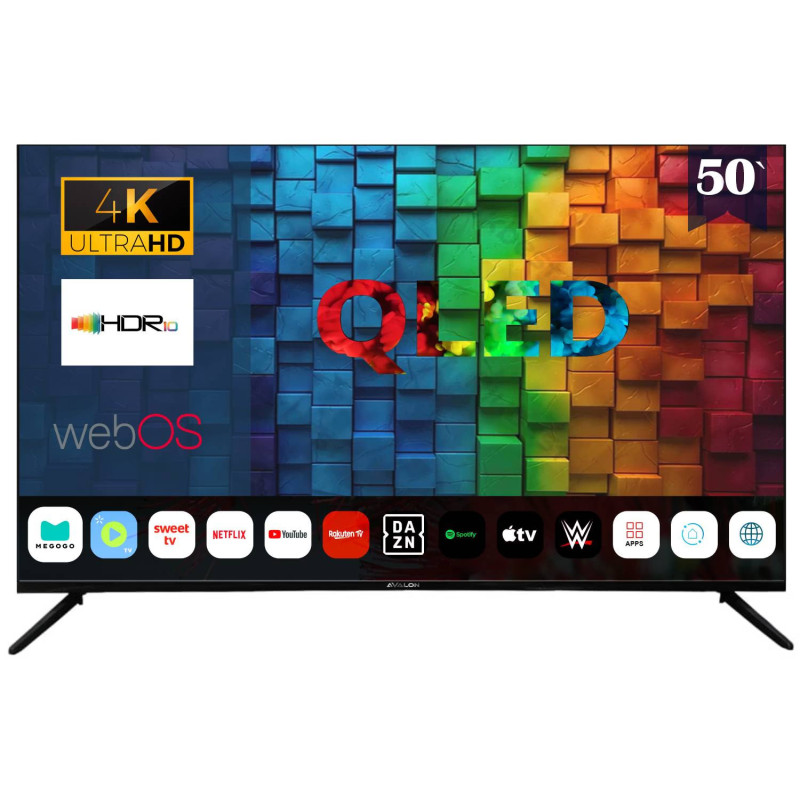 Телевізор AVALON B50MQA800 BLACK (Smart TV,WebOS2.2,QLED,4K)
