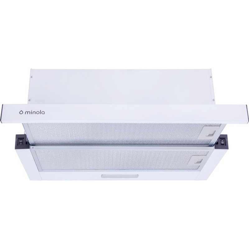 Витяжка Minola HTL 6914 WH 1300 LED (телескопічна) біле скло