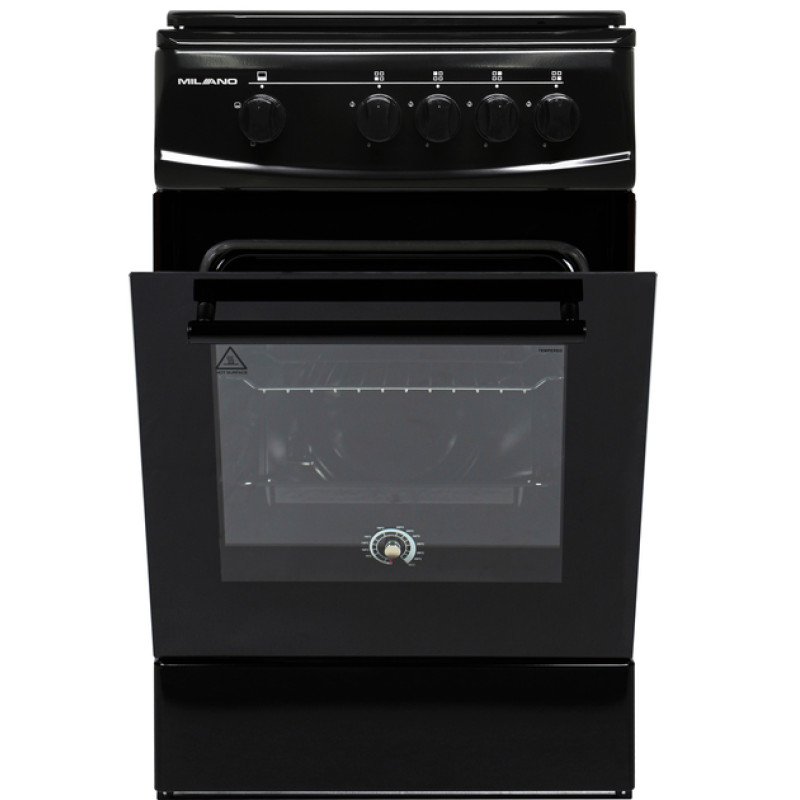 Плита газова Milano ML50 G1/01 чорна (газ.контр.)