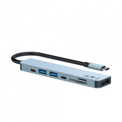 Концентратор XO HUB008 7 in 1 Black