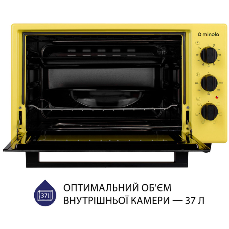 Духовка Minola FOET 3714 UA (жовто-блакитна)