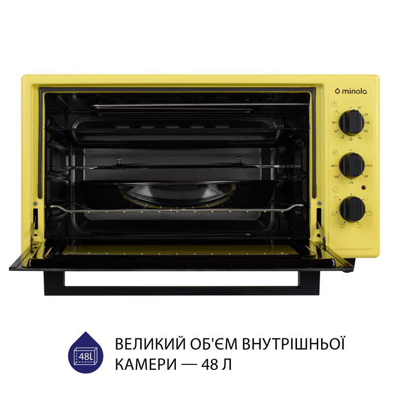 Духовка Minola FOET 4815 UA (жовто-блакитна)
