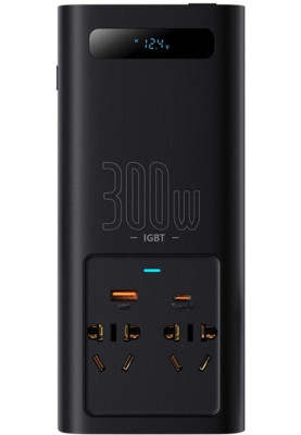 Автомобільний інвертор Baseus IGBT Power Inverter 300W (CGNB010101) Black