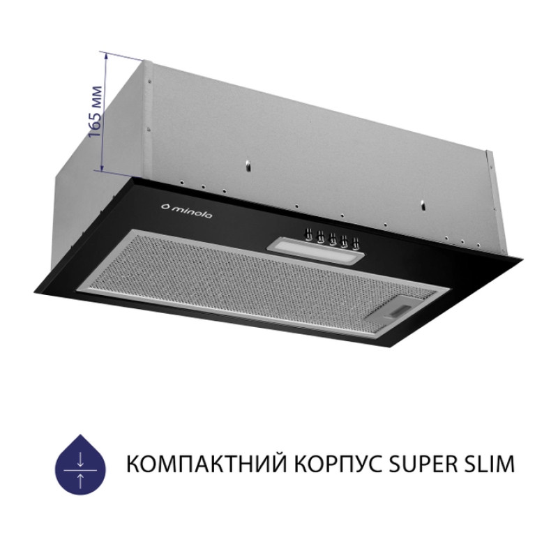Витяжка Minola HBI 5614 BL 1000 LED (повновбудована)