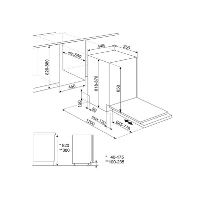 Посудомийна машина SMEG ST4522IN (вбудована, 45 см)