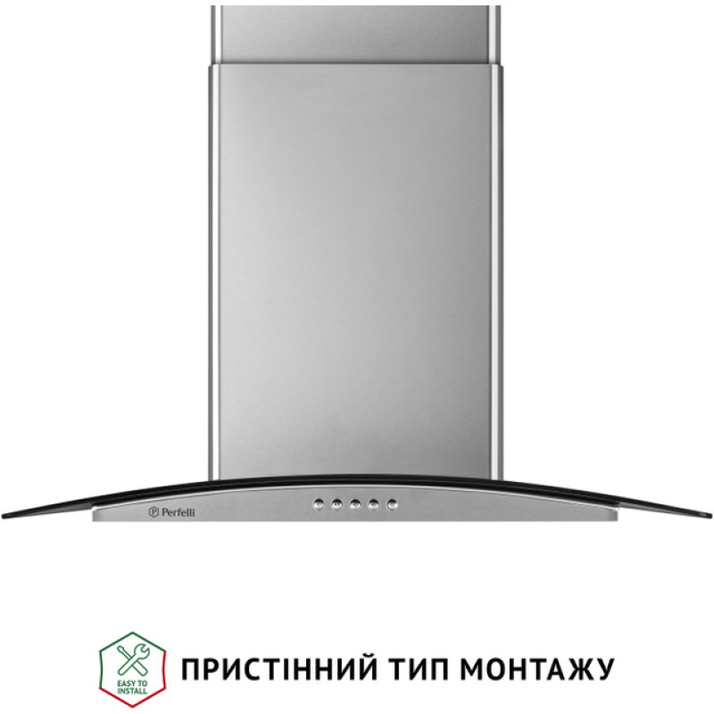 Витяжка Perfelli Grassi 6HMX INOX купольна зі склом