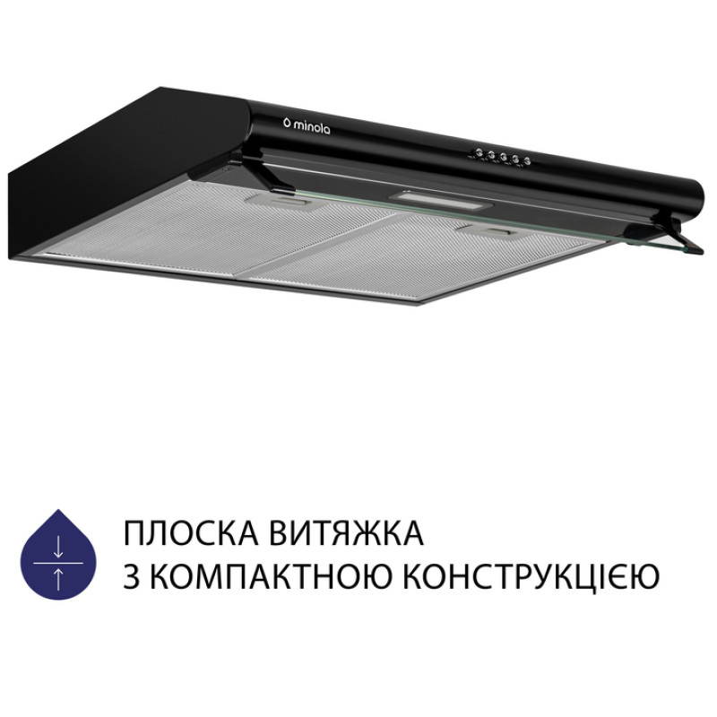 Витяжка Minola HPL 615 BL (плоска)