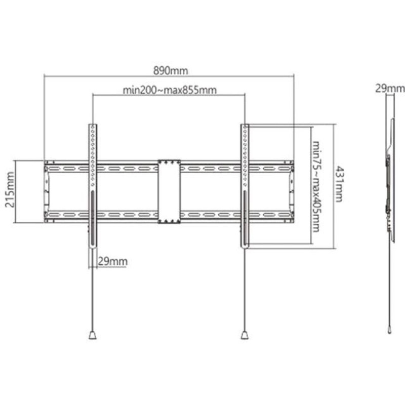 Кронштейн Gembird WM-90F-01 43"-90" (фіксований)