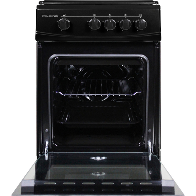 Плита газова Milano ML50 G1/01 чорна (газ.контр.)