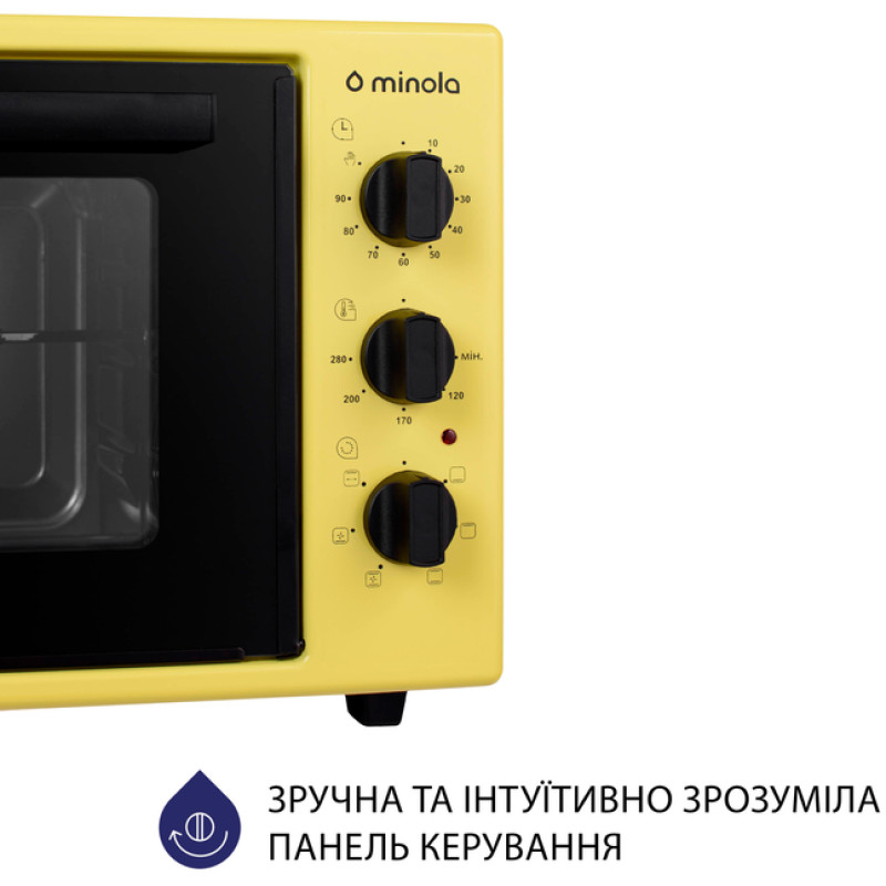Духовка Minola FOET 3714 UA (жовто-блакитна)