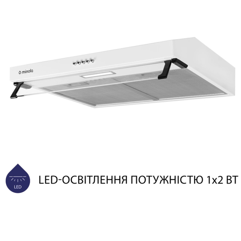 Витяжка Minola HPL 614 WH (плоска)