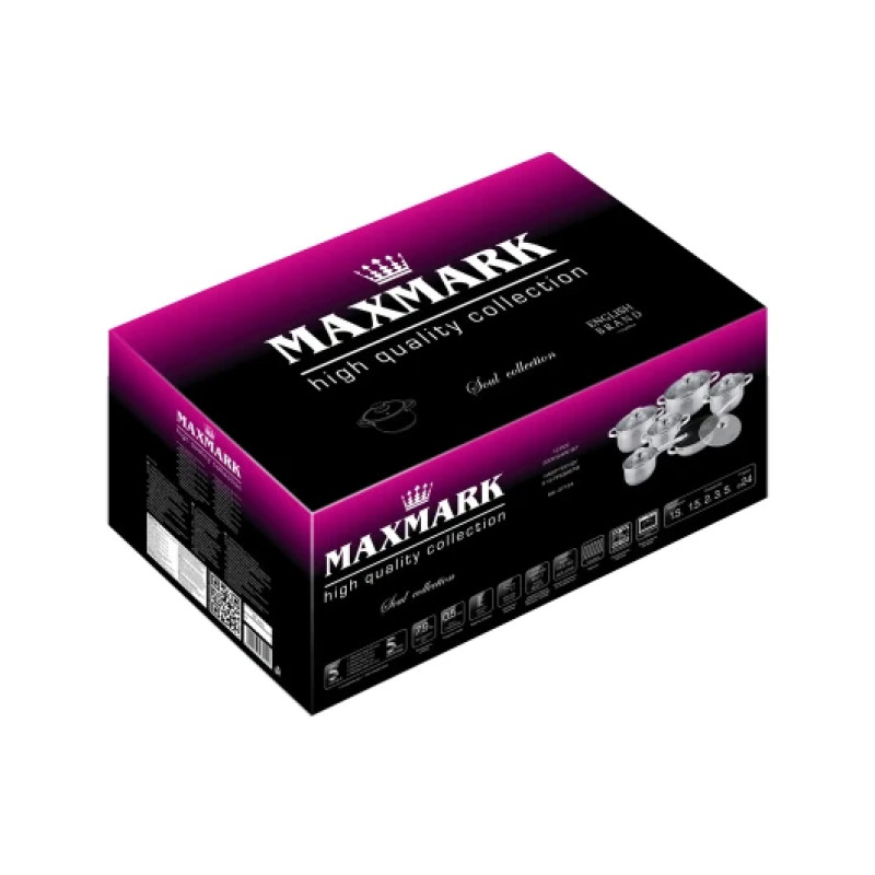 Набір посуду MAXMARK MK-3712A (12пр в т.ч. сковородка)
