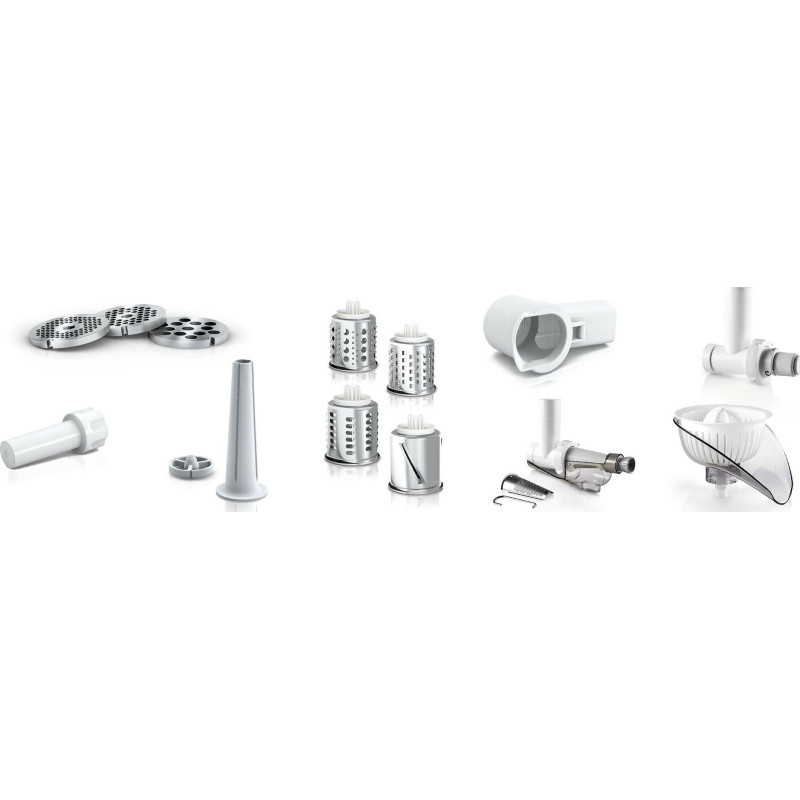М`ясорубка Bosch MFW3X18W шинковка, томатопрес, млинок