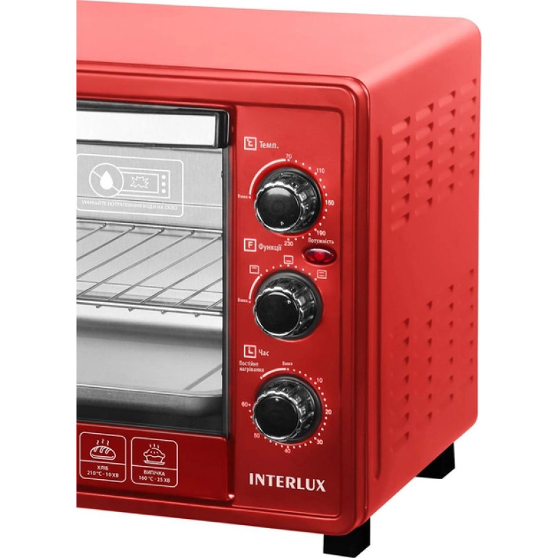 Духовка INTERLUX ILEO-0038R (38 л, червона)