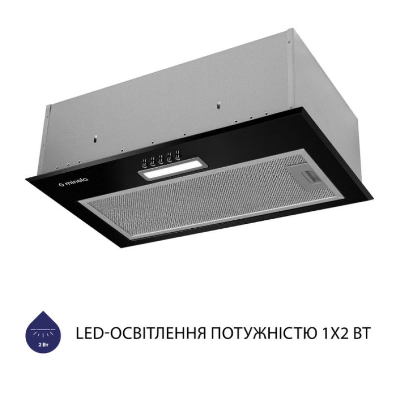 Витяжка Minola HBI 5614 BL 1000 LED (повновбудована)