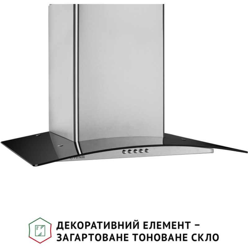 Витяжка Perfelli Grassi 6HMX INOX купольна зі склом