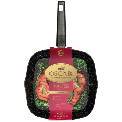 Сковорода OSCAR MASTER гриль 28 см б/кришки