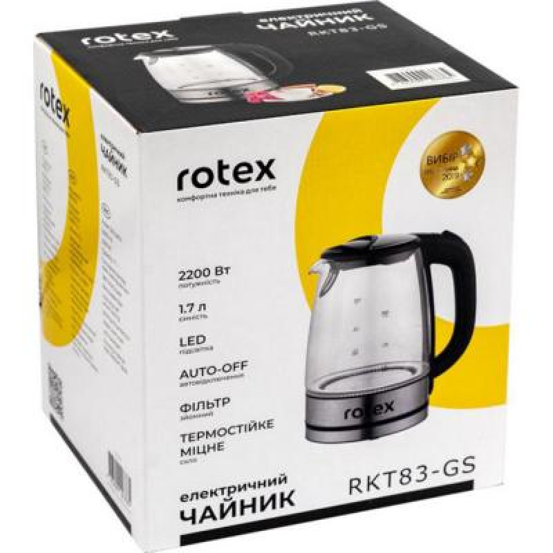 Чайник Rotex RKT83-GS (скло, підсвітка)