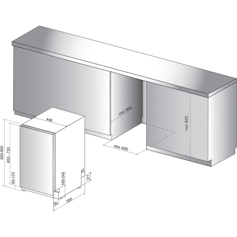 Посудомийна машина Whirlpool WSIC 3M27 C (вбудована, 45см)