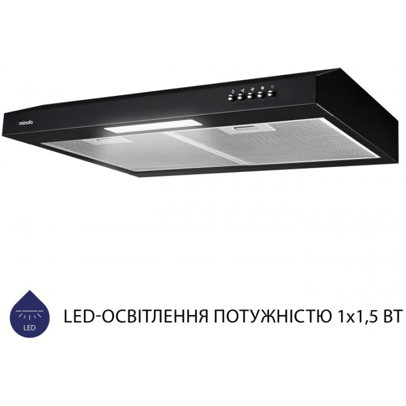 Витяжка Minola HPL 612 BL  (плоска)