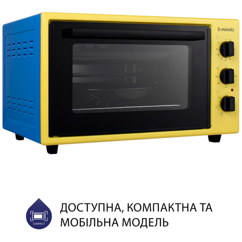 Духовка Minola FOET 3714 UA (жовто-блакитна)