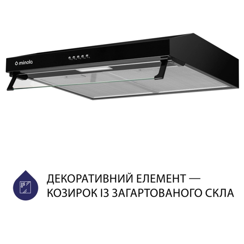 Витяжка Minola HPL 614 BL (плоска)