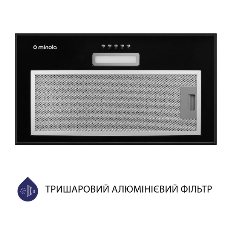 Витяжка Minola HBI 5614 BL 1000 LED (повновбудована)