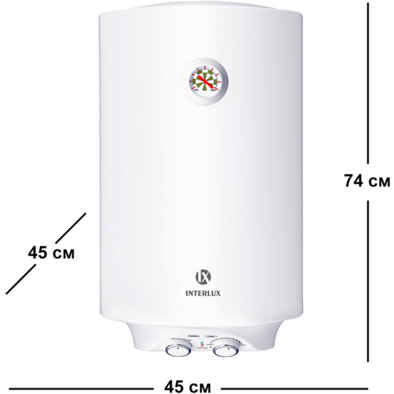 Водонагрівач INTERLUX IRWH-80MW (сухий тен,1500 Вт)