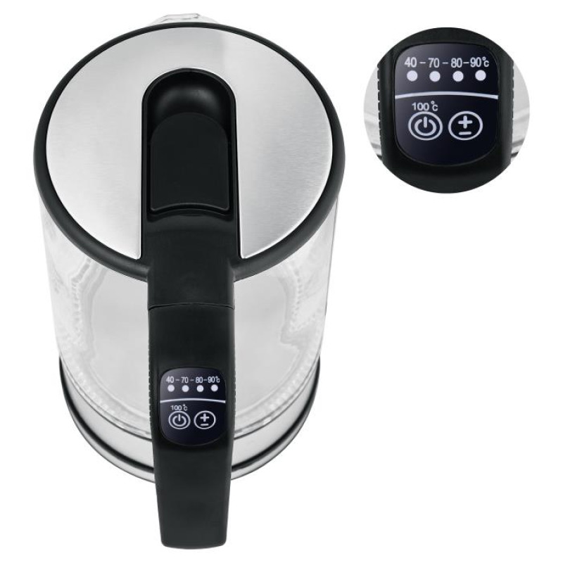 Чайник Rotex RKT85-GS Smart (скло, підсвітка)