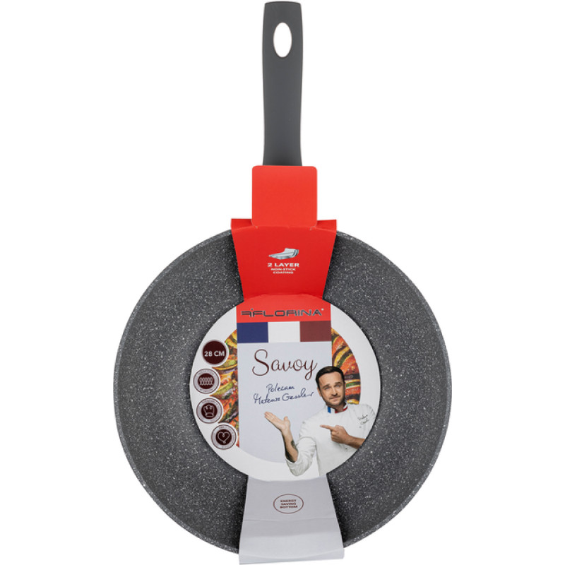 Сковорідка FLORINA 1P0371 WOK SAVOY 28см б/кр