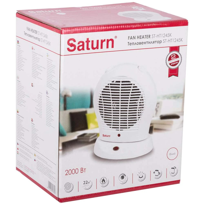 Тепловентилятор Saturn ST-HT 1245K (2000Вт, поворотний, холодний обдув)