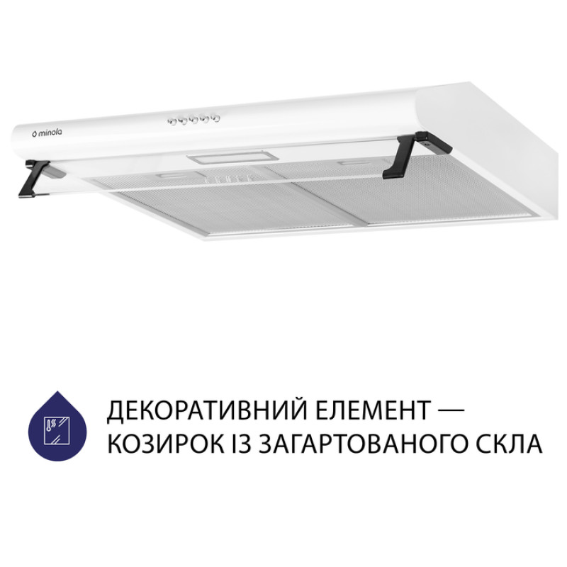 Витяжка Minola HPL 615 WH (плоска)