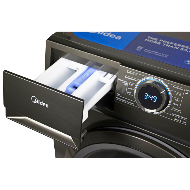 Пральна машина MIDEA MF100W60/ T-UA (графіт)