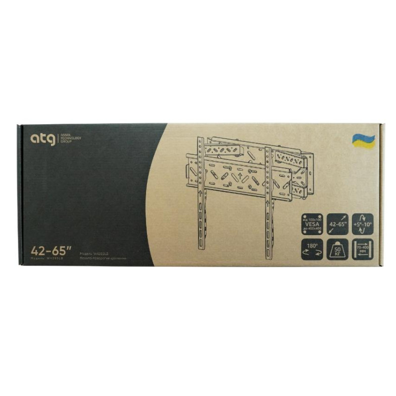 Кронштейн ATG W4265LB  (42"-65" Похило-Поворотний)