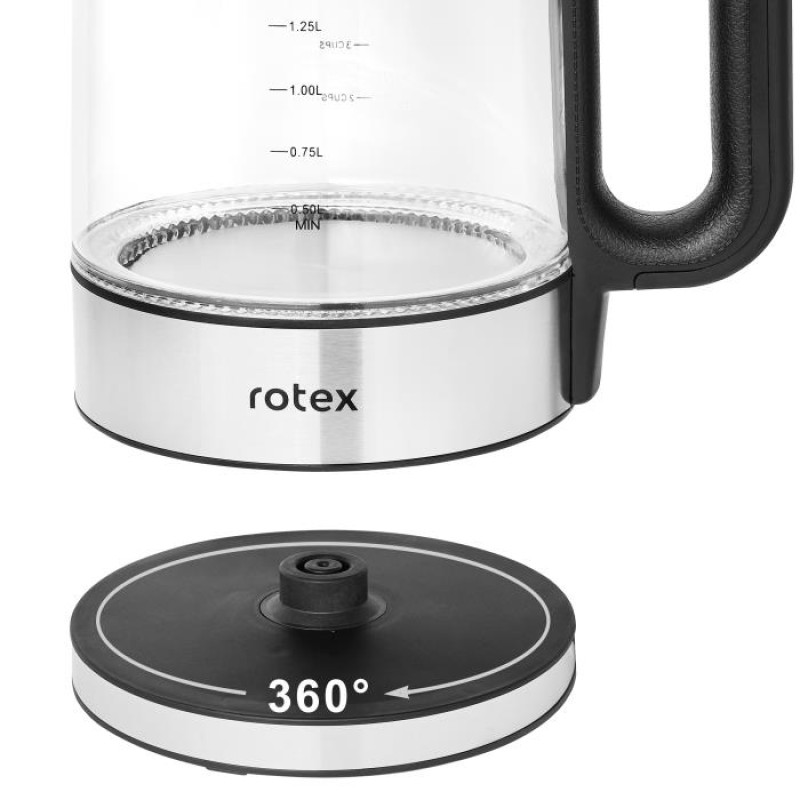 Чайник Rotex RKT84-GS (скло, підсвітка)