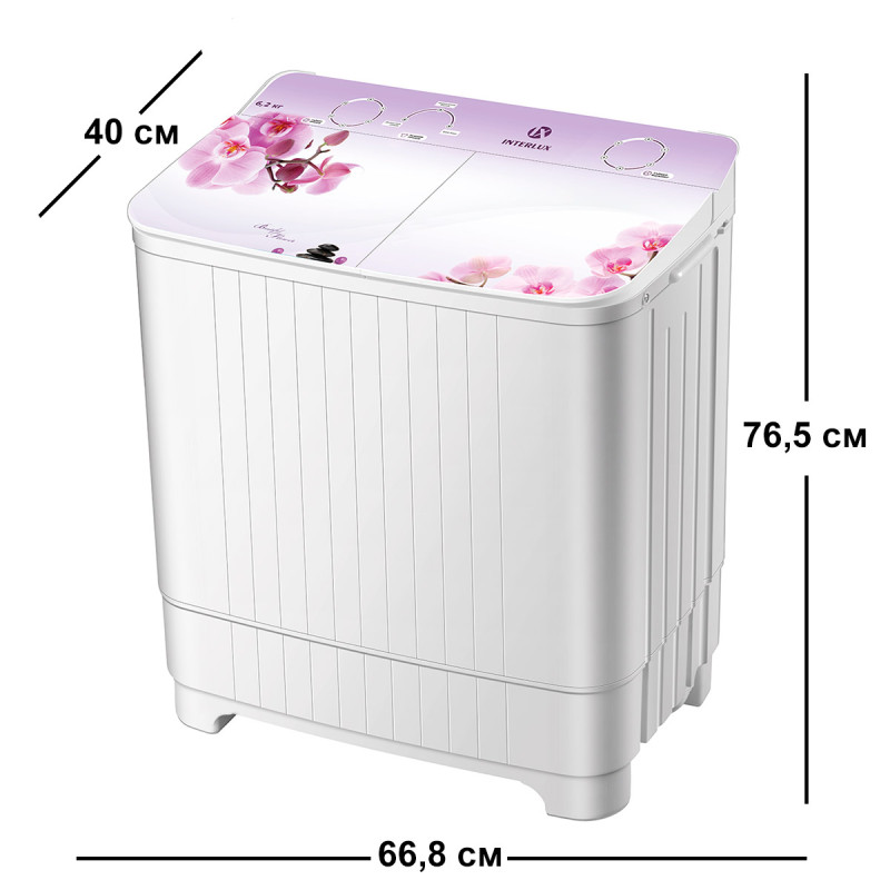 Пральна машина INTERLUX ISWM-5662P (6.2 кг, рожева)